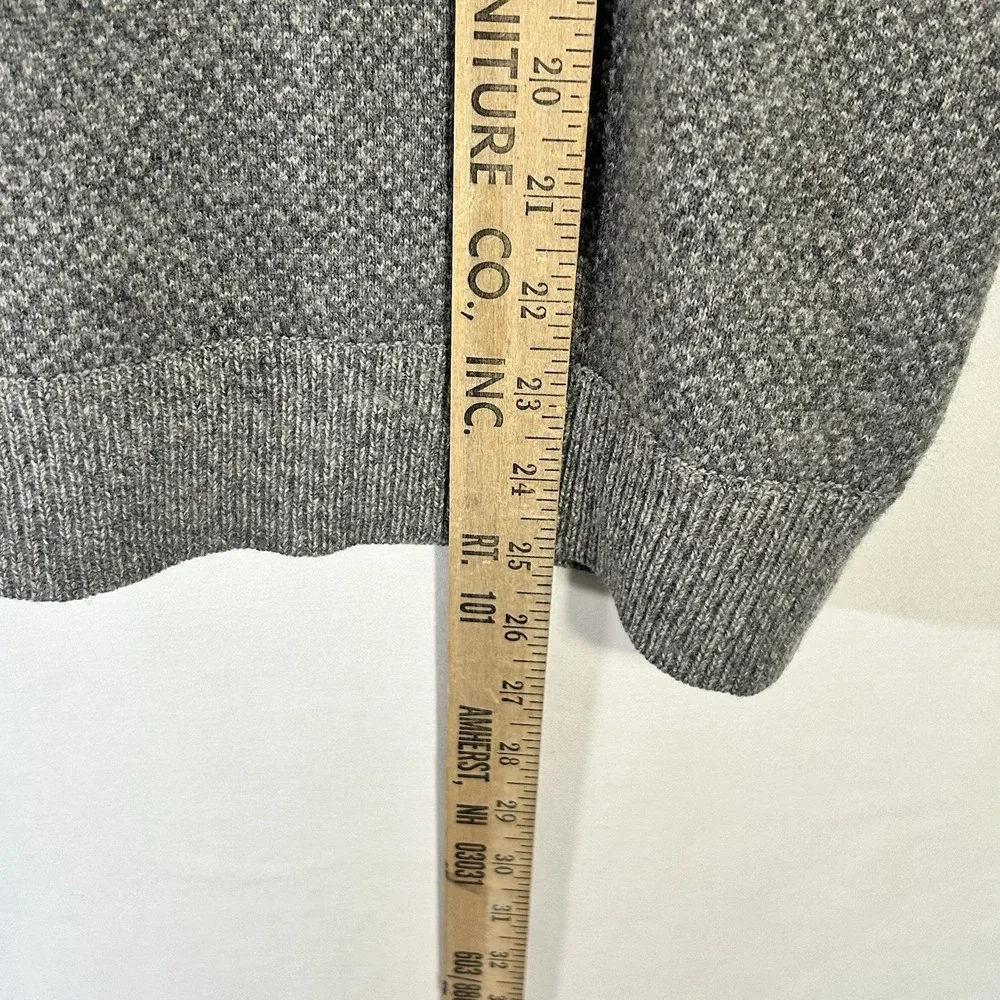 Saks Fifth Avenue Men's 100% Cashmere Quarter-Zip Pullover Sweater Gray Medium
